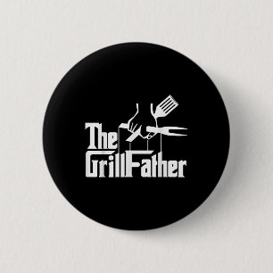 Grillfather Barbecue Bbq Grill Master Smoker Meat 6 Cm Round Badge