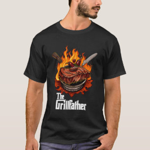 Grillfather Bbq Grill Barbecue Chef Smoker Meat Ma T-Shirt