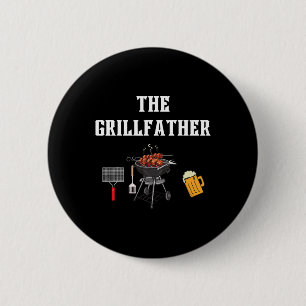 Grillfather Grilling Funny Bbq Meat Dad Grandpa Gr 6 Cm Round Badge