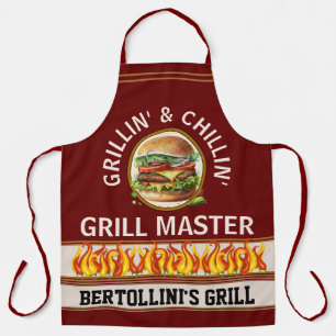 Grillin' and Chillin' All-Over Print Apron