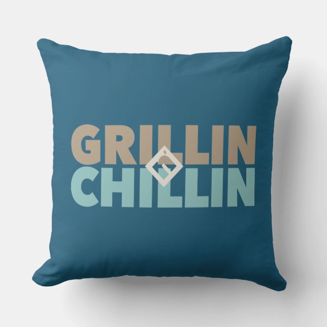 Grillin' and Chillin' Cushion (Front)