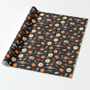 Grillin' and Chillin' Pattern Wrapping Paper