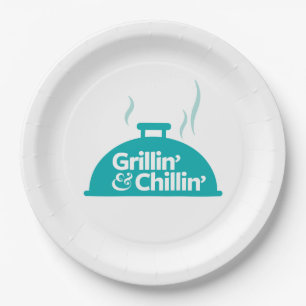 Grillin' & Chillin' Paper Plate