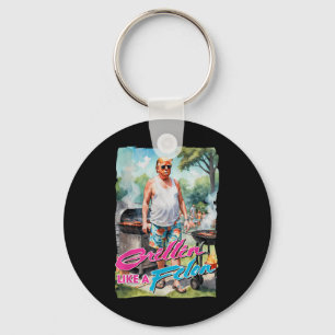 Grillin Like A Felon Funny Trump 2024 Chillin Like Key Ring