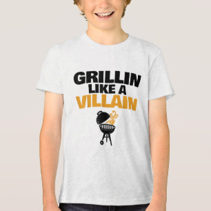 Grillin Like A Villain Bbq Grillin Like A Villain Tri-Blend Shirt