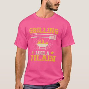 Grillin' Like A Villain Funny BBQ Lover Master Che T-Shirt