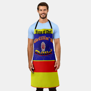 Grillin' N Chillin' Father's Day Mens BBQ Apron