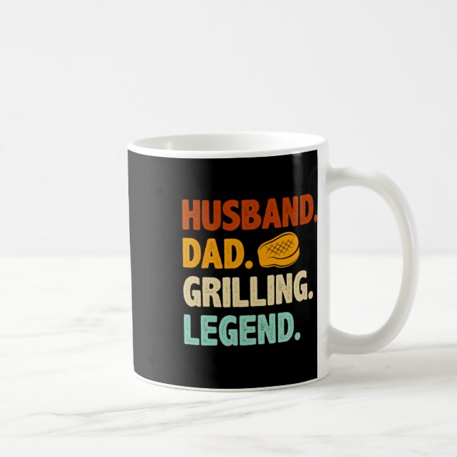 Grilling Bbq Father Funny Husband Grill Dad Legend Coffee Mug (Right)