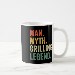 Grilling Bbq Funny Man Myth Grill Legend Fathers D Coffee Mug