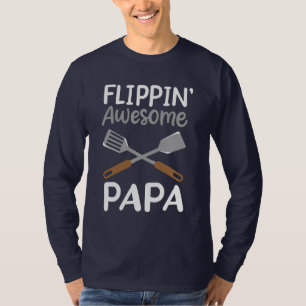 Grilling BBQ Grandpa Flipping Papa T-Shirt