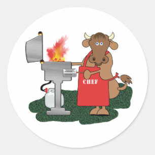 Grilling Classic Round Sticker