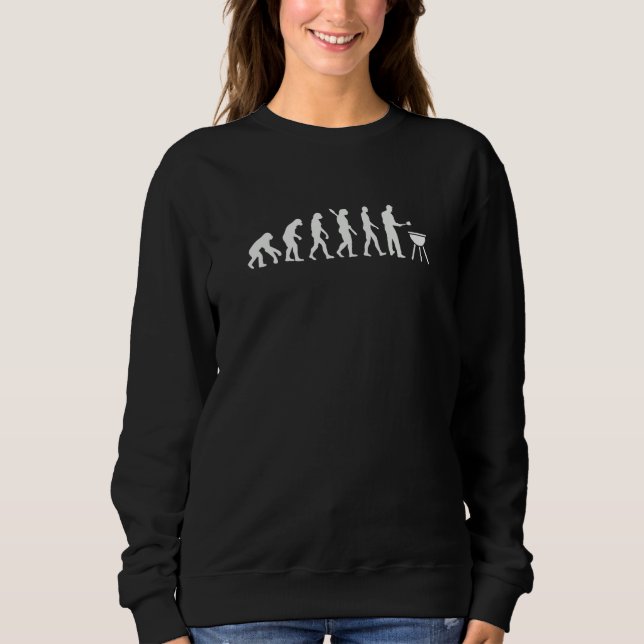 Grilling  Evolution Of Man Barbeque Sweatshirt (Front)
