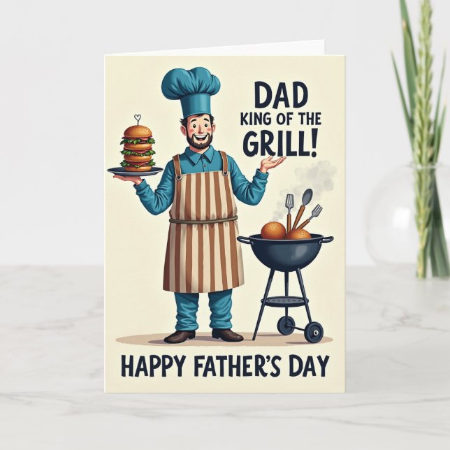 Grilling Fathers Day Feast Card (Front)