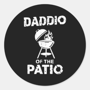 Grilling Funny Dad Bbq Party Smoker Pork Grill Mas Classic Round Sticker