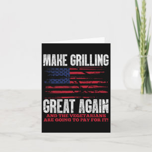 Grilling Great Again Funny Trump Bbq Pit Master Card