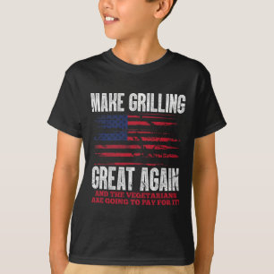 Grilling Great Again Funny Trump Bbq Pit Master T-Shirt