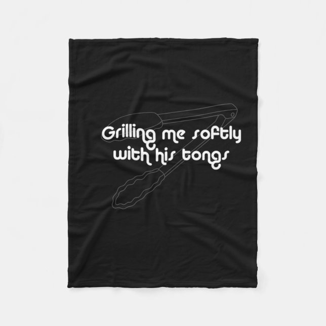 Grilling Me Softly Men's  Fleece Blanket (Front)