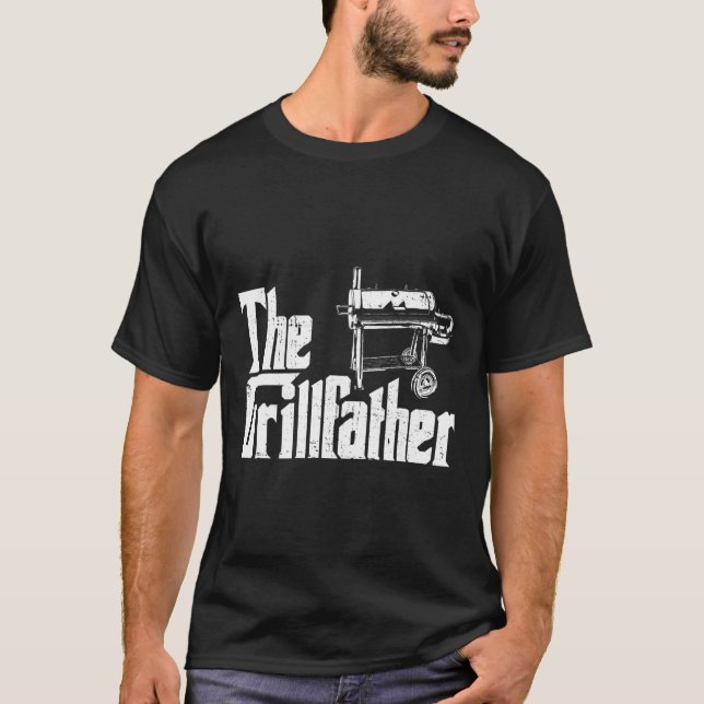 Grilling Smoker And Grill Chef Grillfather Grilled T-Shirt (Front)