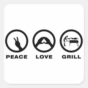 Grilling Square Sticker
