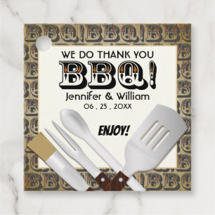 Grilling Tools Barbecue Party Thank You Favour Tags
