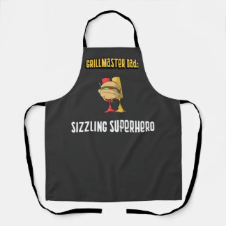 Grillmaster Dad: Sizzling Superhero Apron