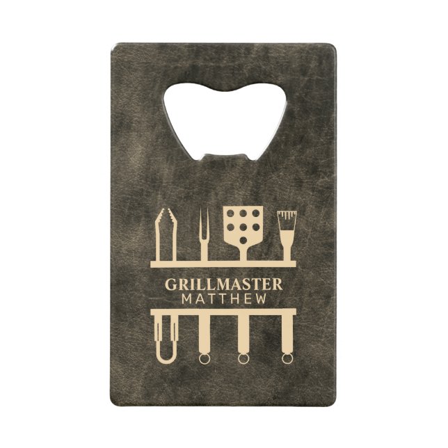 Grillmaster faux leather classic custom name  (Front)