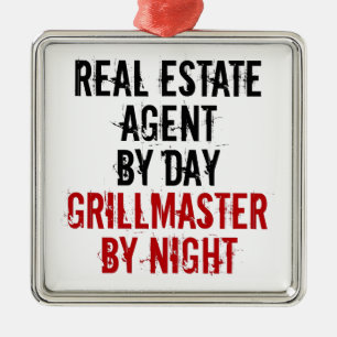 Grillmaster Real Estate Agent Metal Tree Decoration