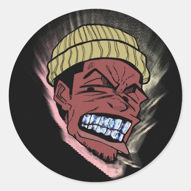 Grillz Classic Round Sticker (Front)