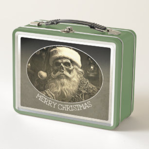 Grim Christmas - Skeleton Santa  65609 Metal Lunch Box
