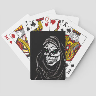 Grim Death reaper Halloween skull design Playing Cards