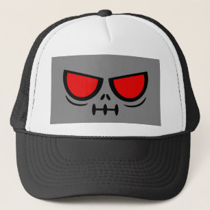 Grim Face™ Brand Grey & Black Trucker Hat