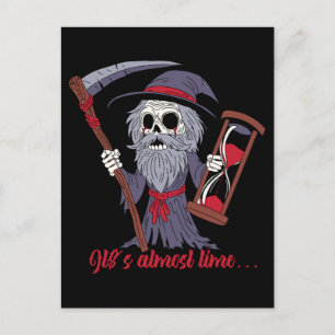 Grim Father Time Postcard