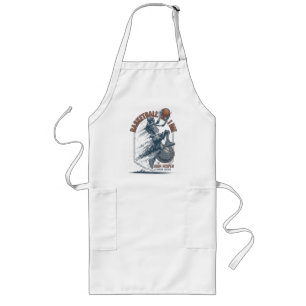 Grim Hooper Skeleton Basketball Urban Legend Long Apron