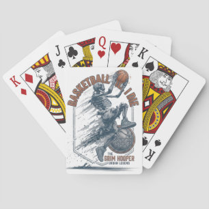 Grim Hooper Skeleton Basketball Urban Legend  Playing Cards