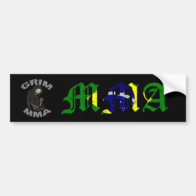 Grim MMA Brazil bumper sticker (Front)