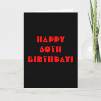 Grim Reaper 50th Birthday Black Card