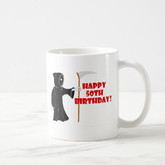 Grim Reaper 50th Birthday Mug