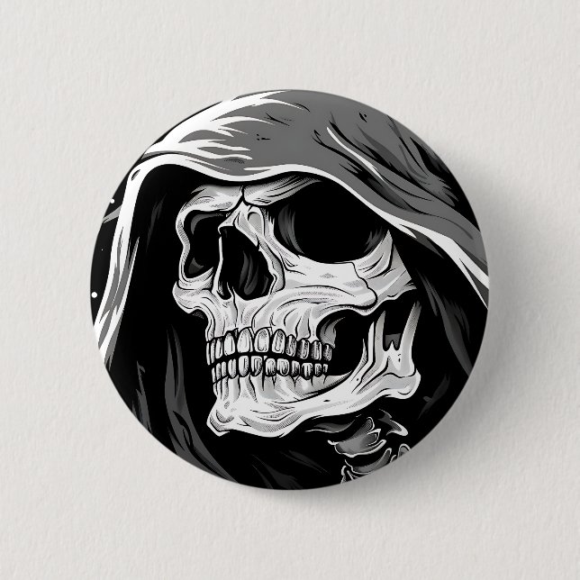 Grim Reaper 6 Cm Round Badge (Front)