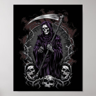 Grim Reaper Artwork Horror Halloween  Poster