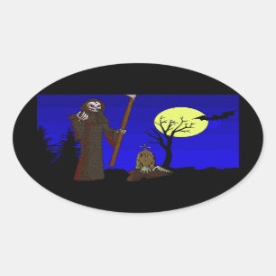Grim Reaper at Graveyard Oval Sticker