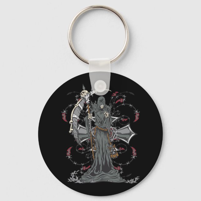Grim Reaper Awaits Key Ring (Front)