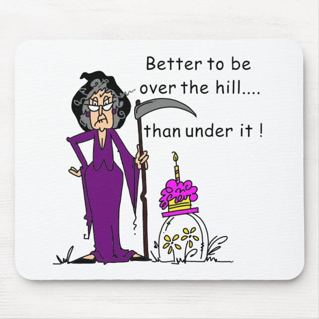 Grim Reaper Birthday Humour Mouse Pad (Front)