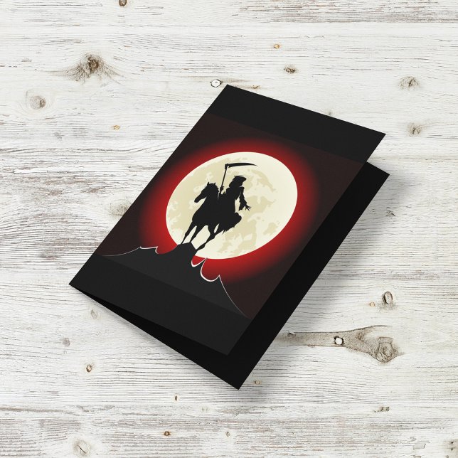 Grim Reaper Blood Moon Gothic Card (Creator Uploaded)