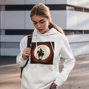 Grim Reaper Blood Moon Gothic Hoodie