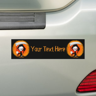 Grim Reaper Cartoon  Bumper Sticker