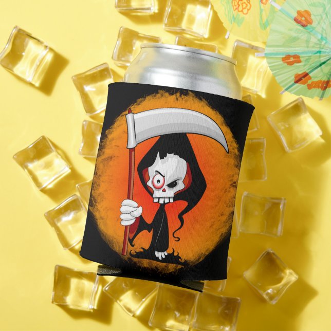 Grim Reaper Cartoon Water Bottle Can Cooler (In Situ Summer)