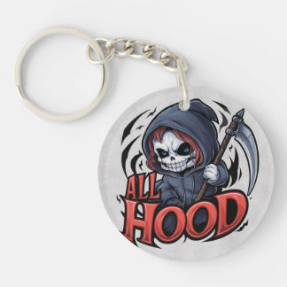 Grim Reaper Coilover Scythe Car Keychain Acrylic G