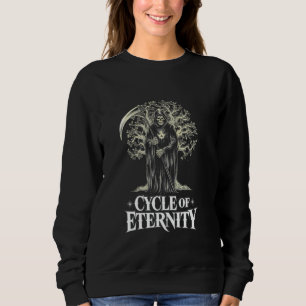 Grim Reaper Cycle of Eternity Tree of Life Art Spi Sweatshirt