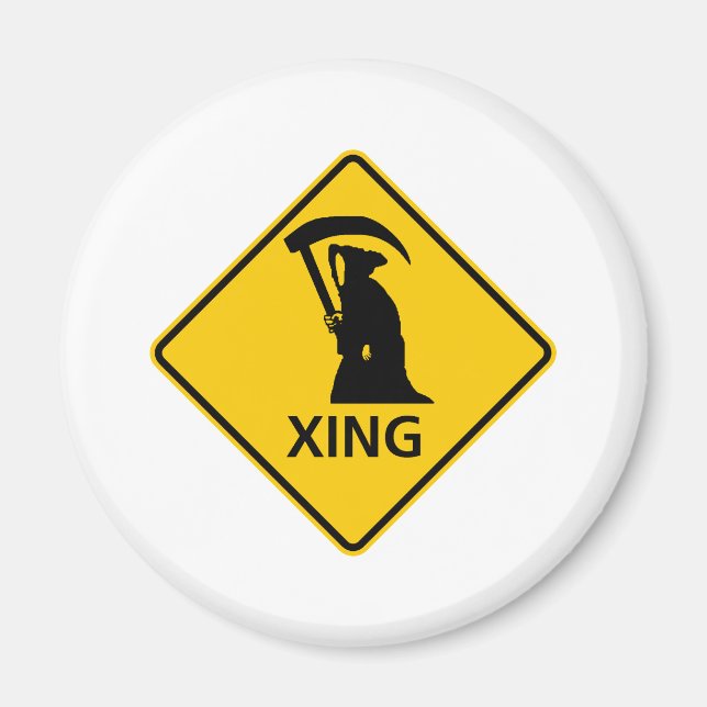 Grim Reaper / Death Crossing Highway Sig Magnet (Front)