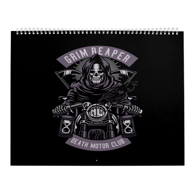 grim reaper death motor club calendar (Cover)